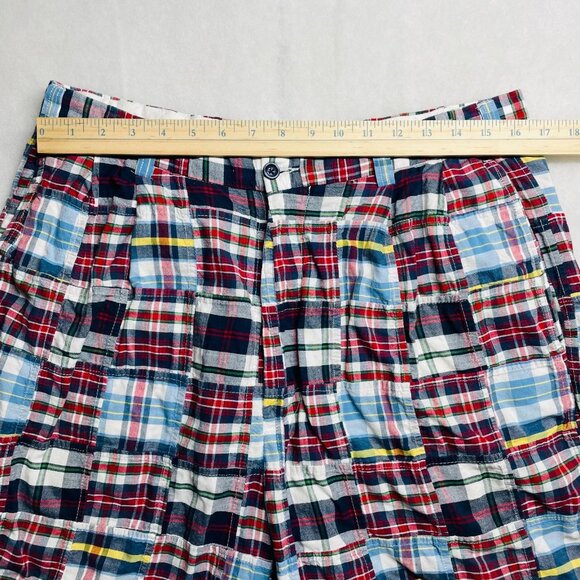 Jos. A. Bank Mens Multicolor Patchwork Madras Plaid Preppy Shorts Size 36 - Picture 5 of 9